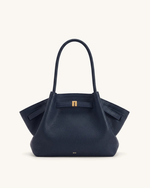 Bolsa Tote Média Hana - Azul-marinho