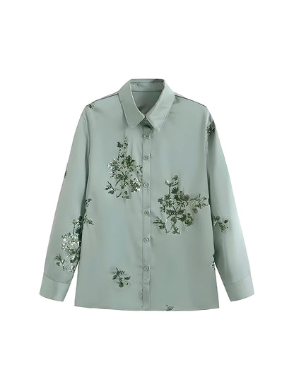 Conjunto Eliza - Estampado com Flores - com Botões (Leve e Soltinho para o Verão)