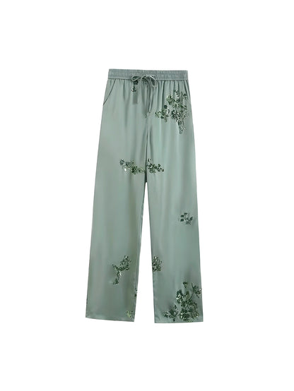 Conjunto Eliza - Estampado com Flores - com Botões (Leve e Soltinho para o Verão)