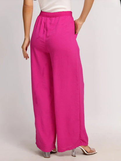 Calça Pantalona Viscolinho Elegante Confortável Miranini