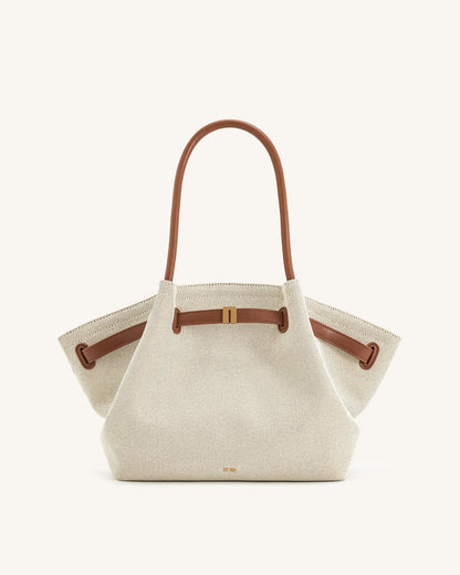 Bolsa Tote Média Hana – Lona Marrom