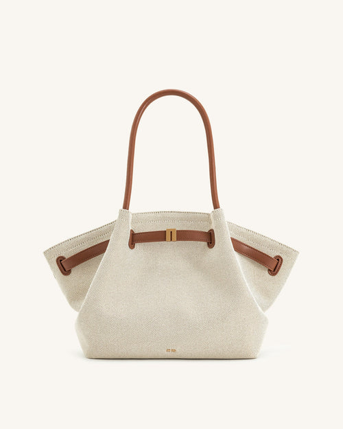 Bolsa Tote Média Hana – Lona Marrom
