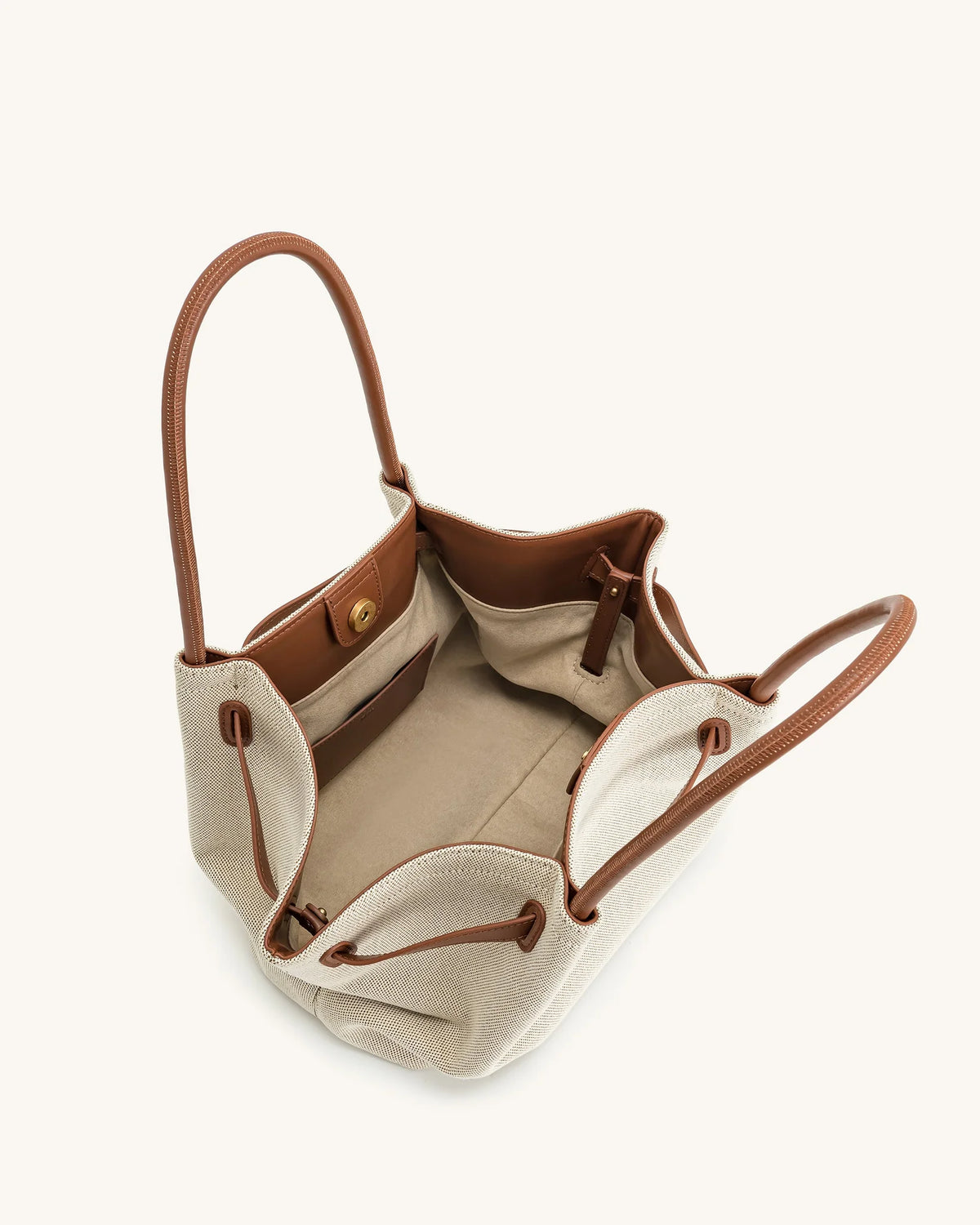Bolsa Tote Média Hana – Lona Marrom