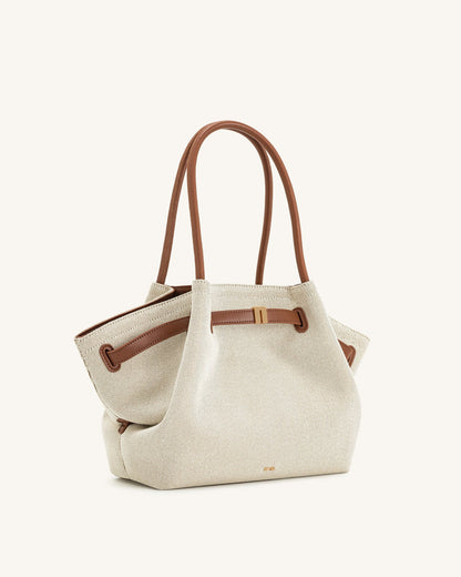 Bolsa Tote Média Hana – Lona Marrom
