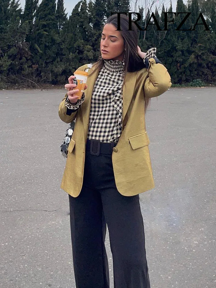 Blazer Valentin - Dourado com Botões para Festa