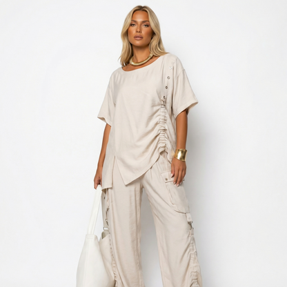 Conjunto Franzido Gola Redonda MAXCONFORT V4