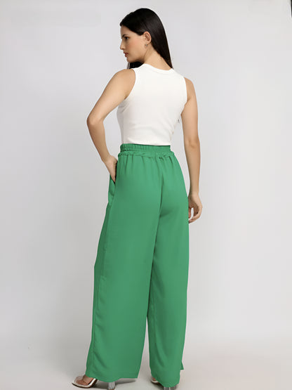 Calça Pantalona Viscolinho Elegante Confortável Miranini